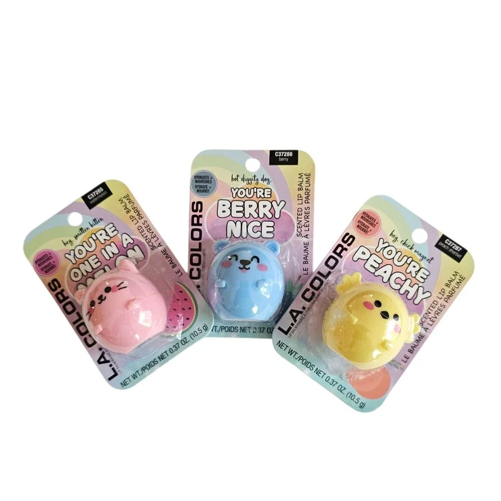 L.A. COLORS Kitten, Dog & Chick Lip Balms Set Of 3